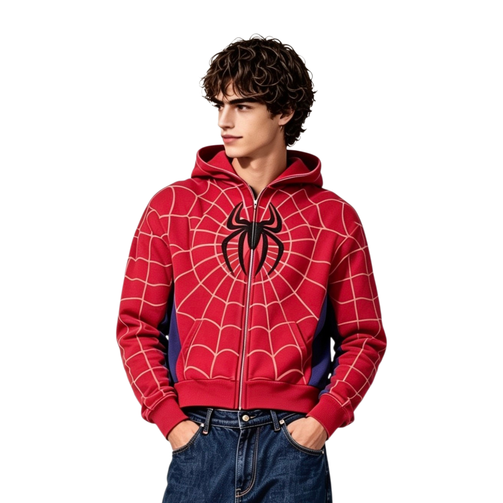 Spider Hoodie Red