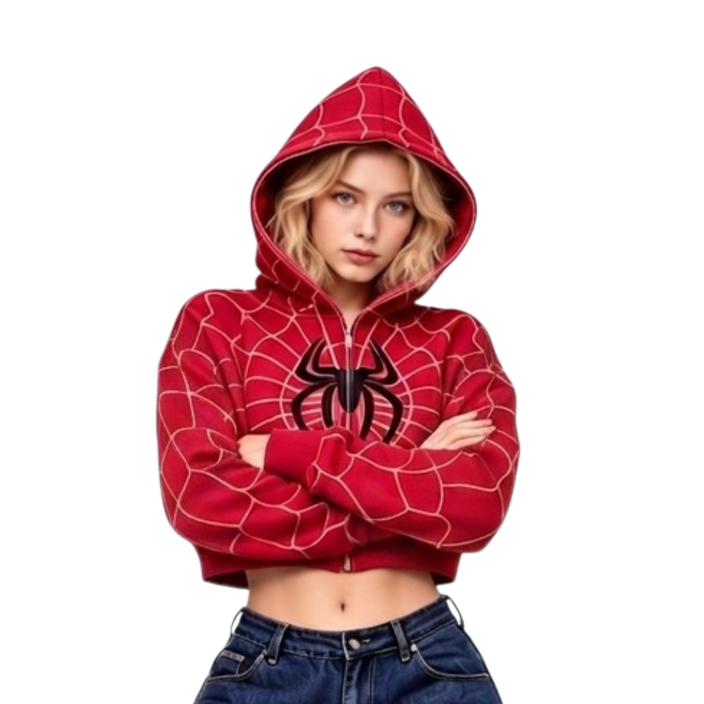 Spider Hoodie Red