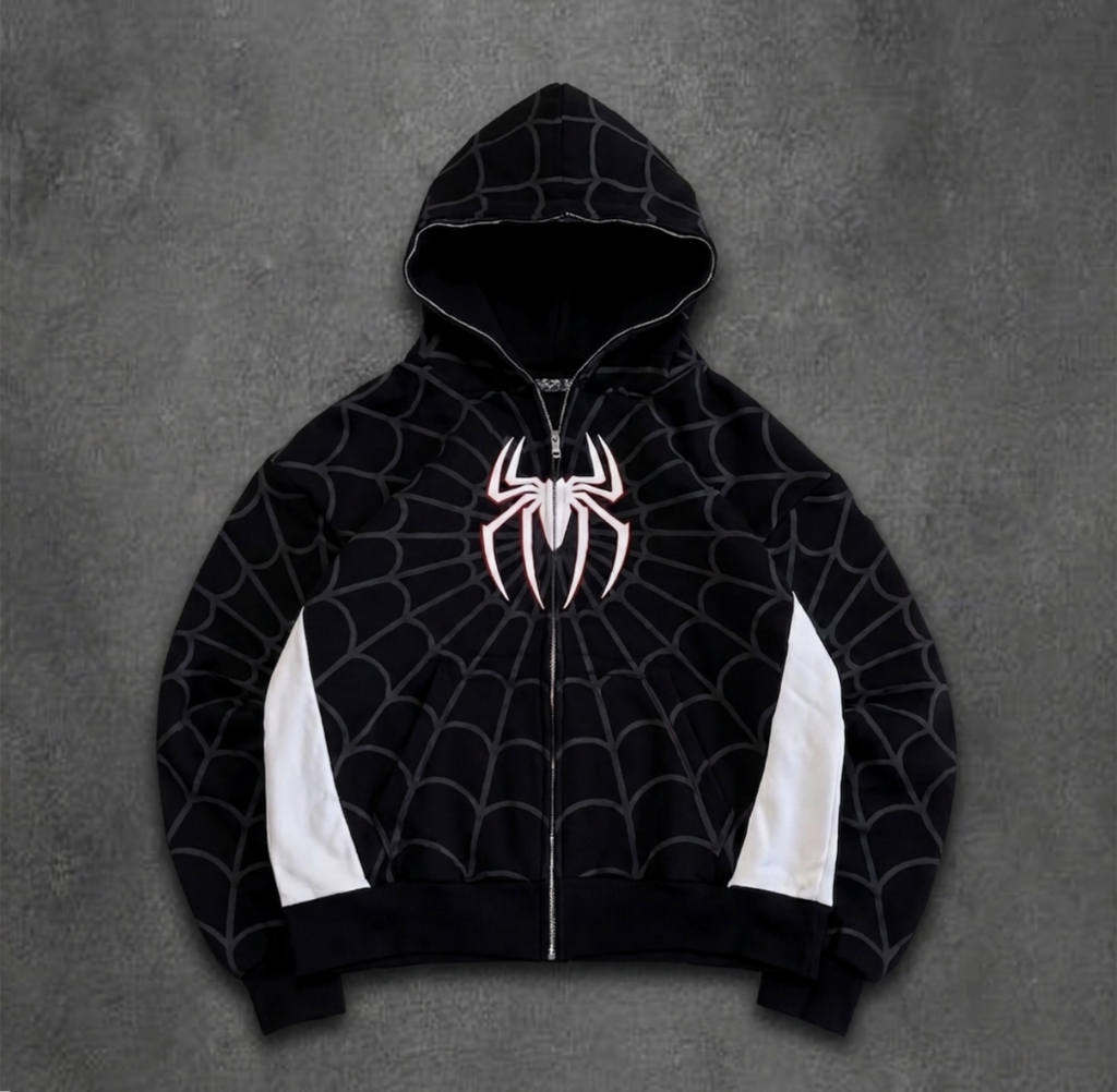 Spider Hoodie Black