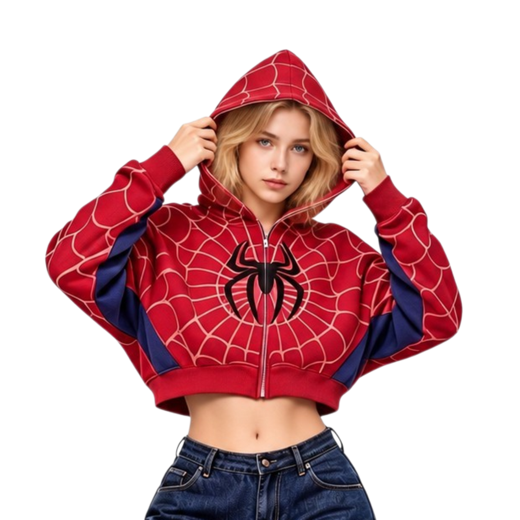 Spider Hoodie Red