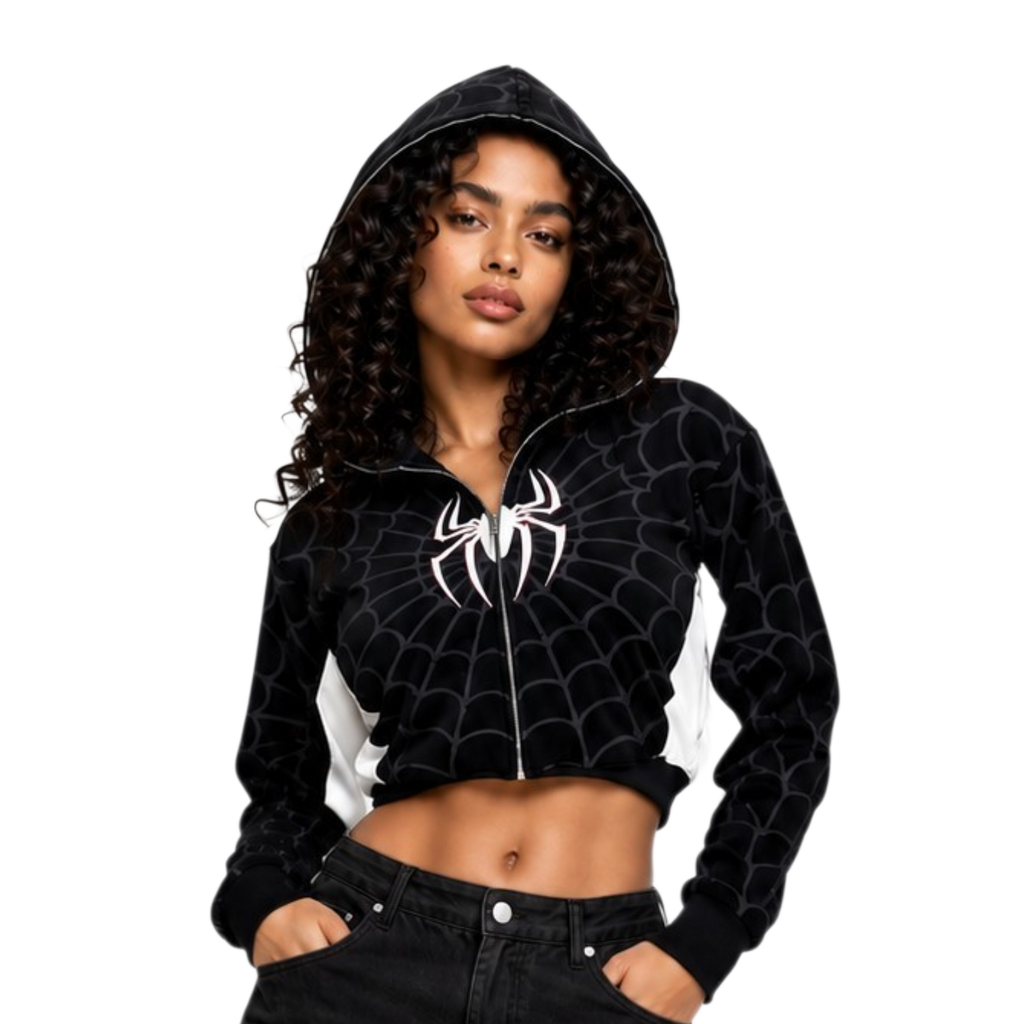 Spider Hoodie Black