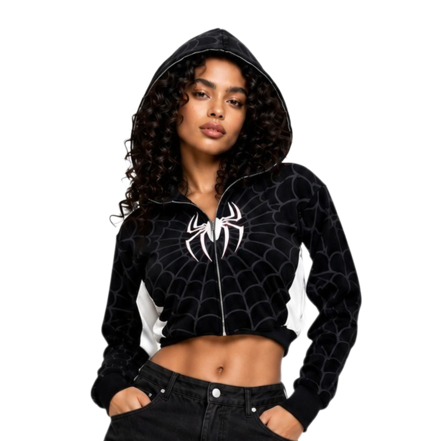 Spider Hoodie Black