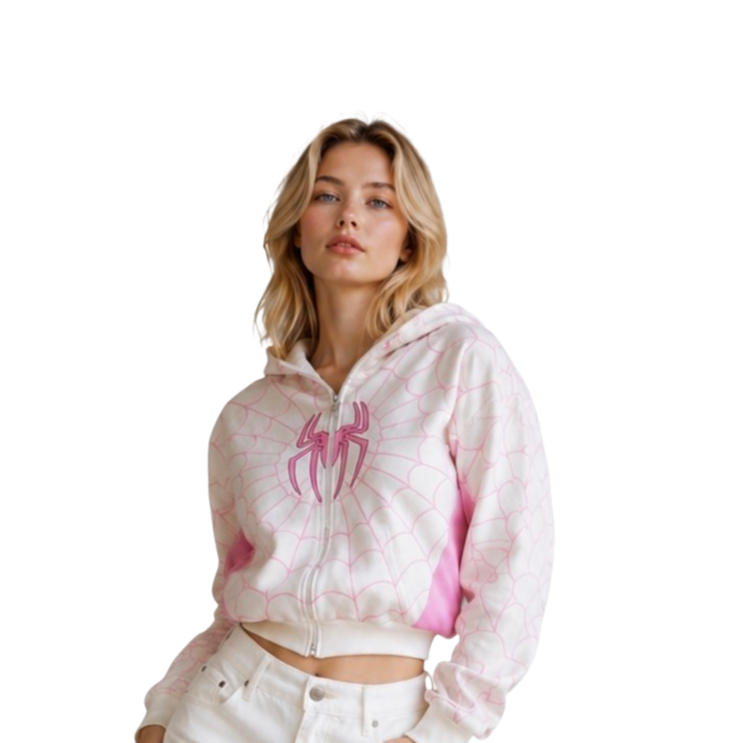 Spider Hoodie White
