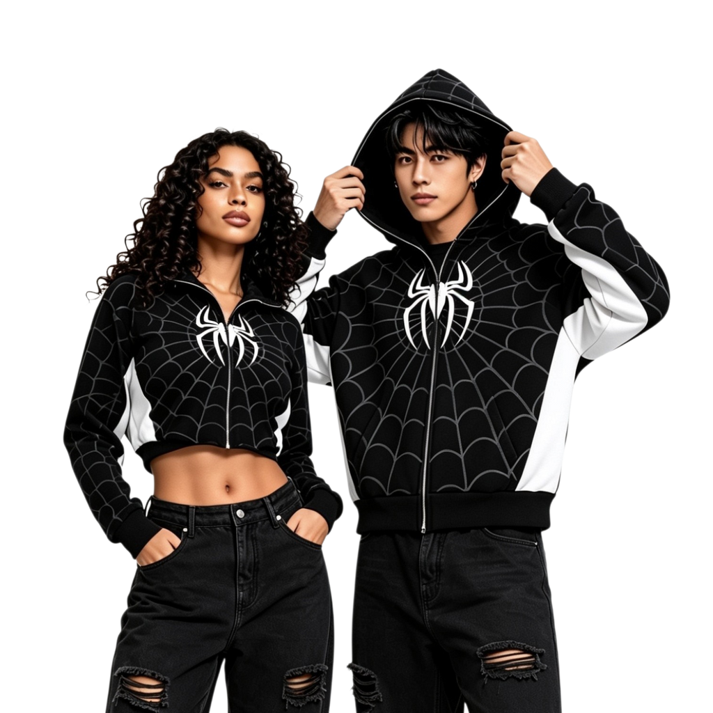 Spider Hoodie Black