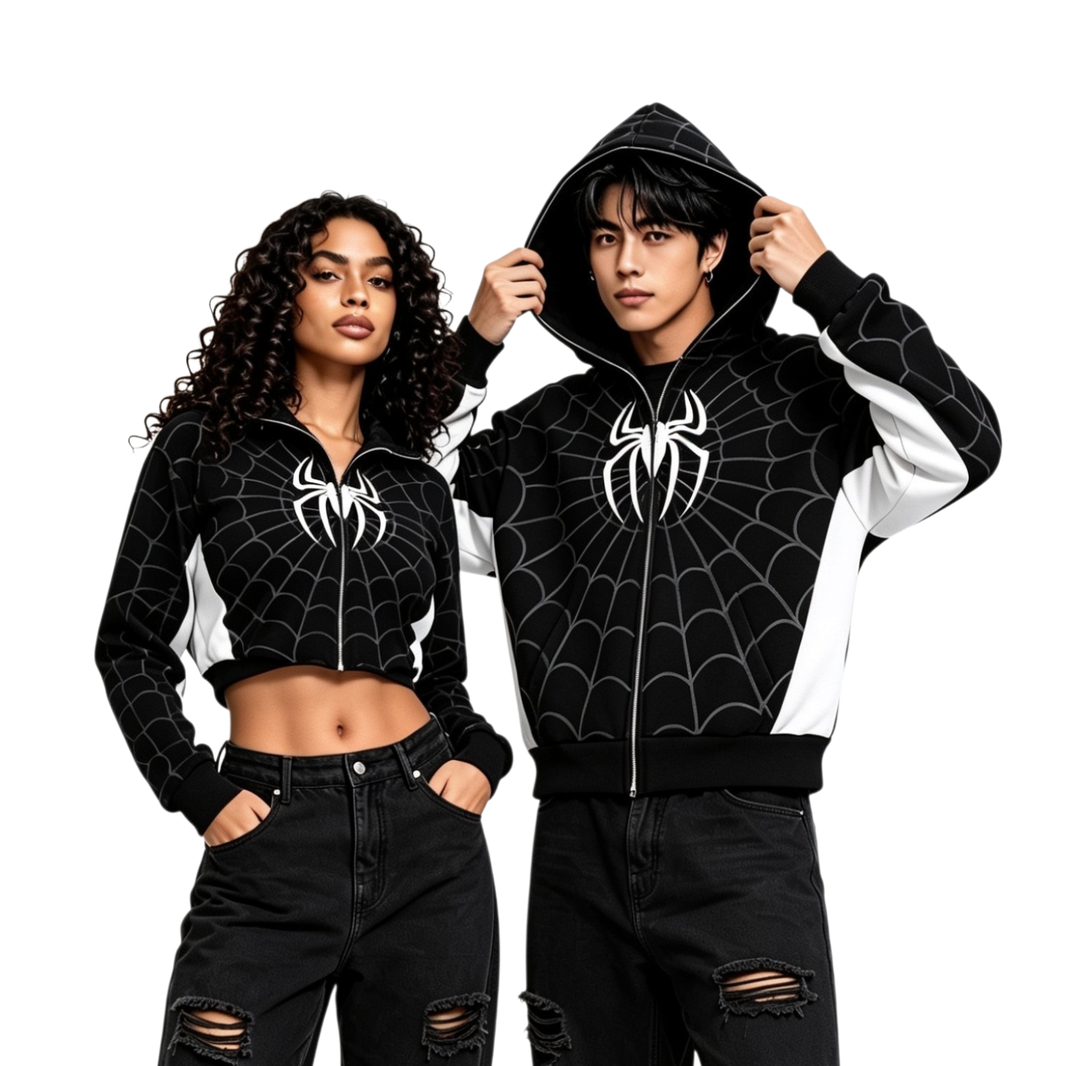 Spider Hoodie Black